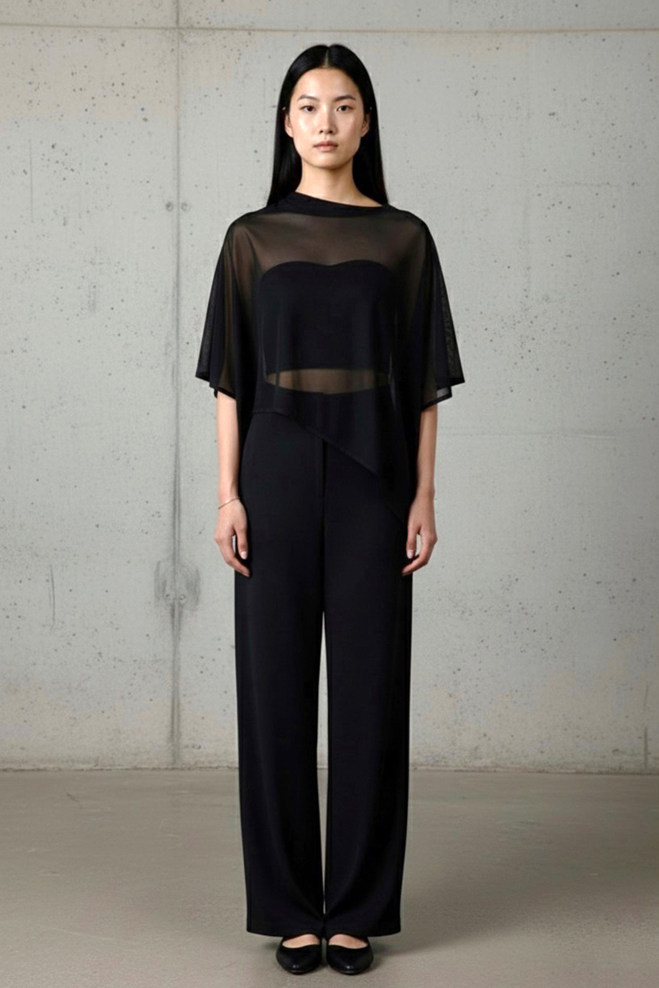 Black Transparent Cape